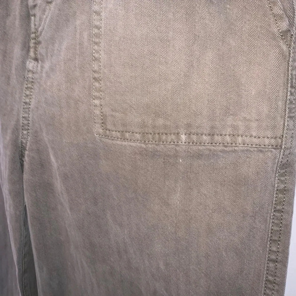 Free People Green High Rise Wide  Leg Cropped Jeans 4 - Picture 8 of 13